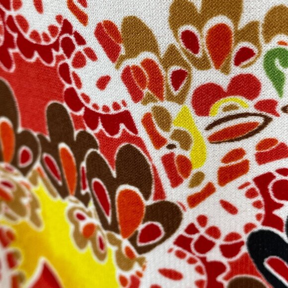 Vintage Womens Baroque Equestrian Chain Print Dress NWT Sz 8 Orange Flowy Knit - Picture 7 of 12